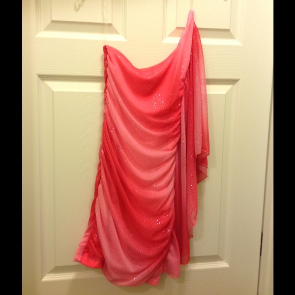 Emerald Sundae Pink One Shoulder Dress - Picture 1 of 3